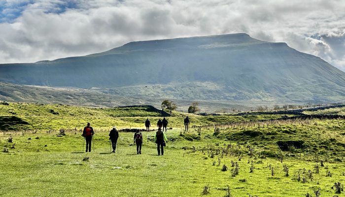Walking in the Yorkshire dales Peak District.
